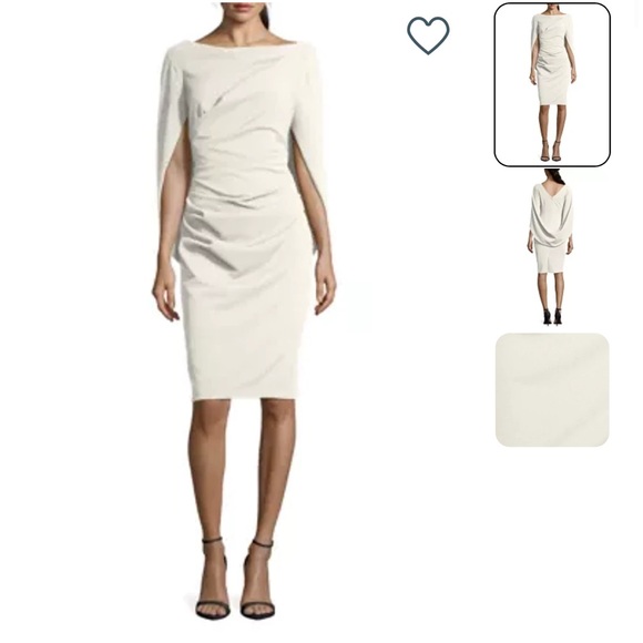 Betsy & Adam White Drape Back Dress - Picture 9 of 10